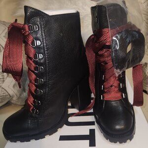 Schutz Zara Black Leather Boot